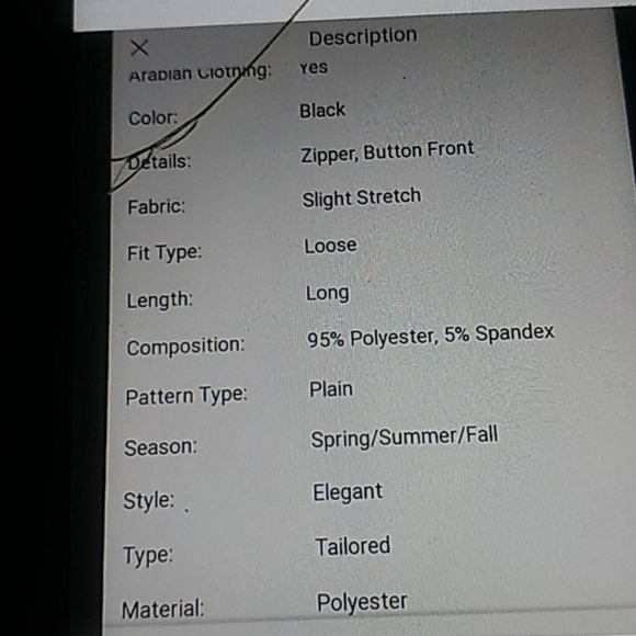 Black ankle length pants with gold buttons - Picture 4 of 4